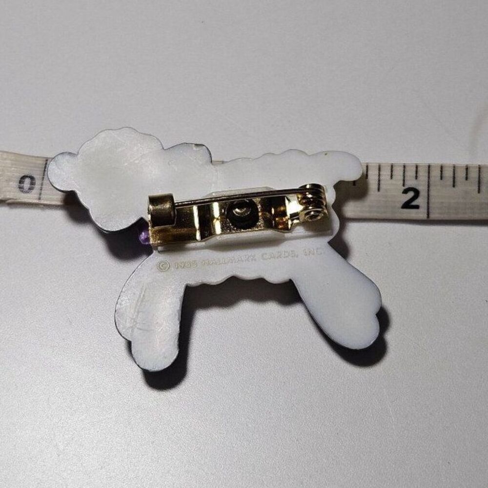 Hallmark white sheep brooch - Picture 7 of 10